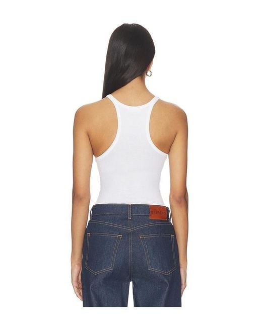 GRLFRND Blue Cropped Racer Tank