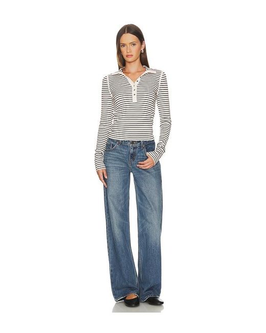 Free People White X We The Free Lake Henley Stripe