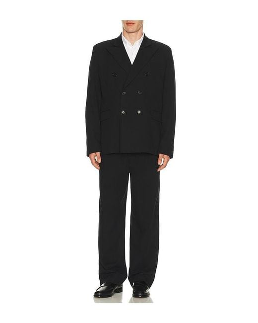 Palmes Black Double Breasted Blazer for men