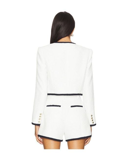 Cinq À Sept White Contrast Auden Jacket