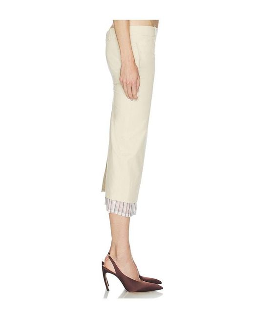 The Attico White Low Rise Midi Skirt