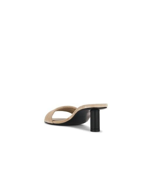 St. Agni White Suede Stitch Detail Heel