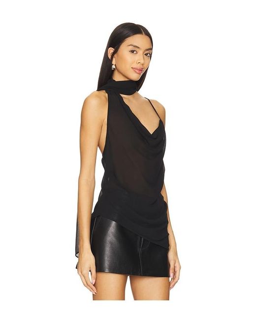 h:ours Black Anderson Top