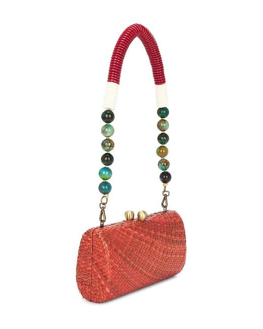 Serpui White Liz Rounded Clutch