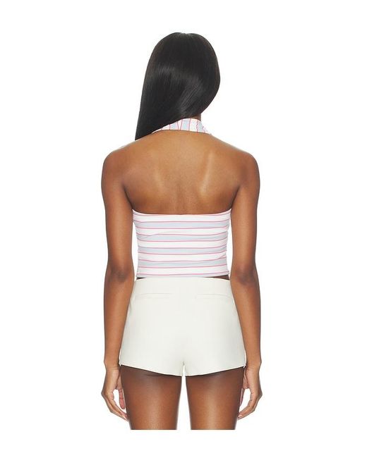 GOOD AMERICAN White Super Stretch Halter Tank Top