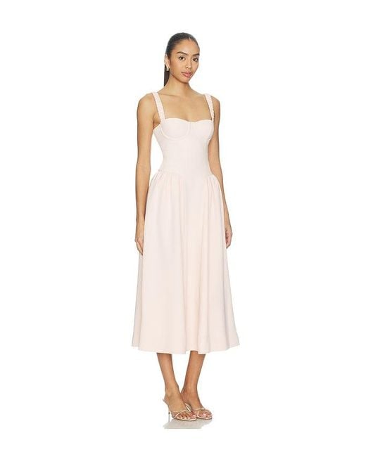 MAJORELLE White Evan Midi Dress