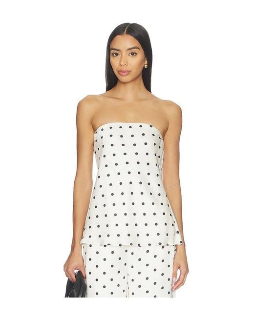 Line & Dot White Ravyn Tube Top