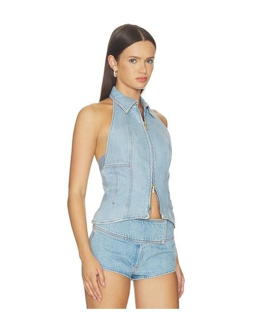 Cult Gaia Blue Jill Sweater Top