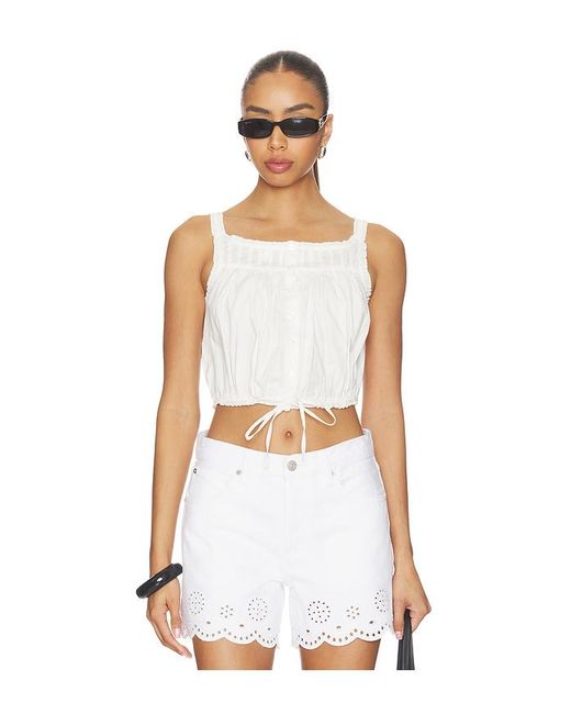 WeWoreWhat White Button Up Tank Top