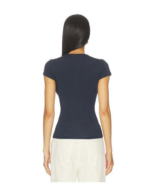 GRLFRND Blue Crew Neck Slim Fit Tee