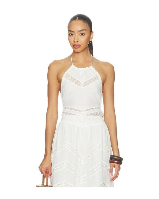 For Love & Lemons White Lou Scarf Top