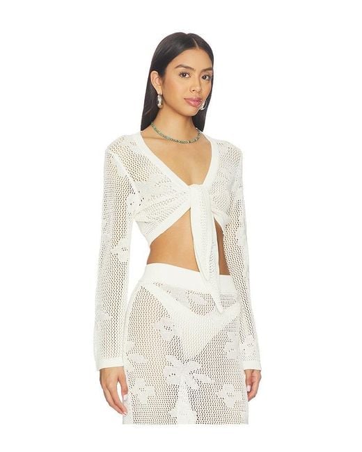 SNDY'S White Terra Reversible Top