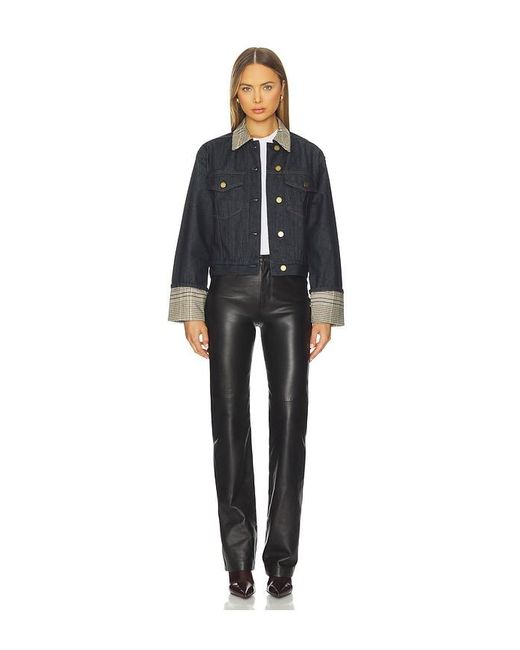 Rag & Bone Black Harriet Denim Trucker Jacket