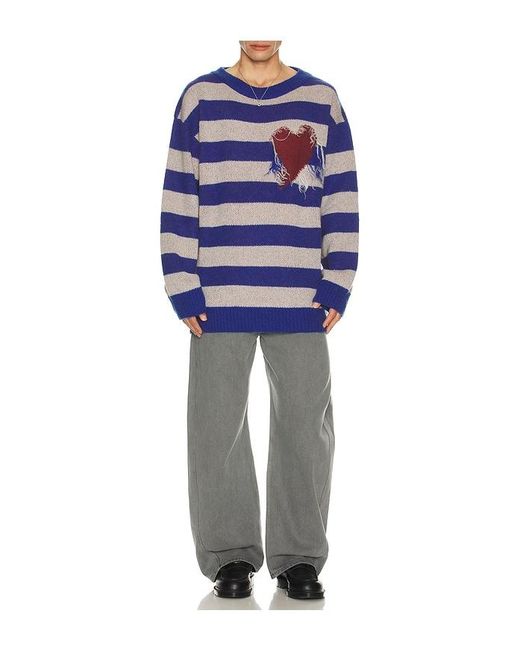 we11done Pullover & Sweatshirts Grunge in Blue für Herren