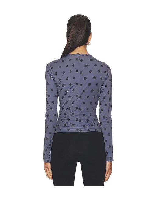 ROKH Blue Knotted Jersey Top