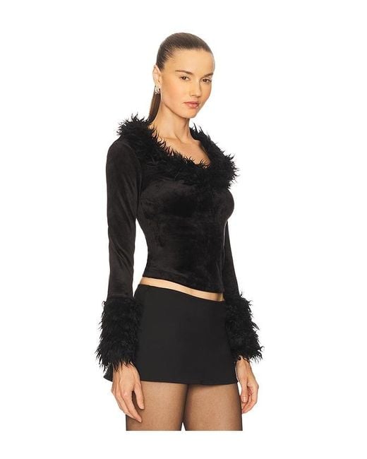 Versace Jeans Couture Black Velvet Top