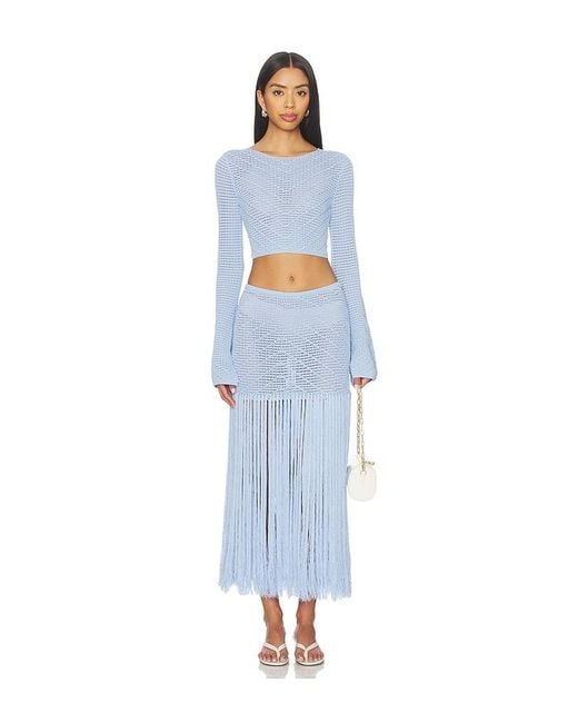 Devon Windsor Blue Erin Longsleeve Top