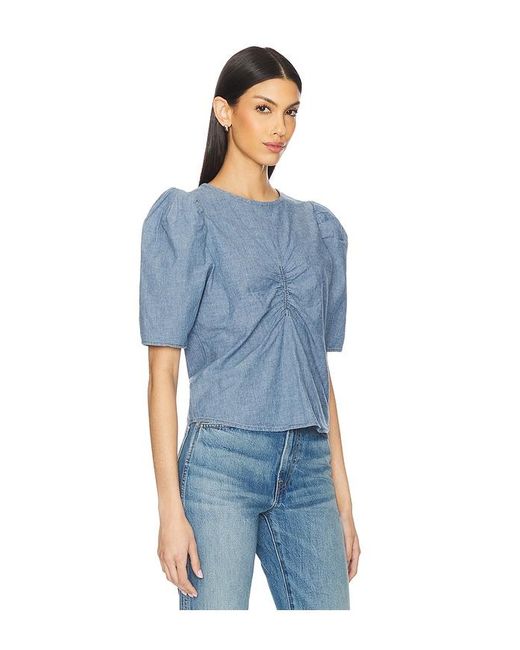 Nation Los Angeles Blue Cecily Baby Doll Top