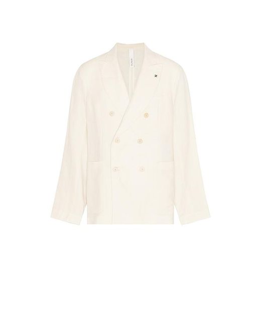 DISTRETTO12 Natural Certo Double Breasted Blazer for men