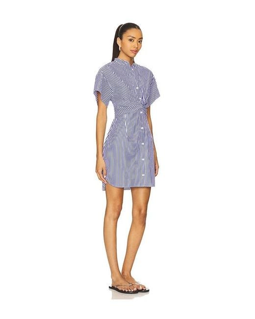 Rag & Bone Blue Gretchen Stripe Poplin Dress