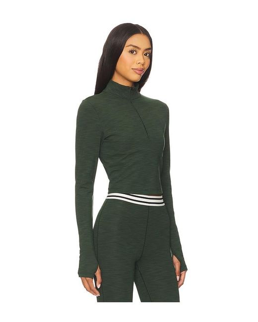 Splits59 Green Stevie Active Rib Half Zip Sweatshirt