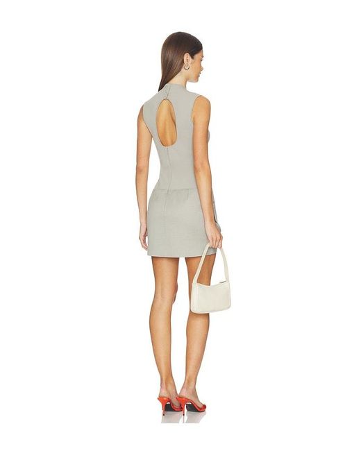 Et Ochs Natural Vander Knit Combo Mini Dress