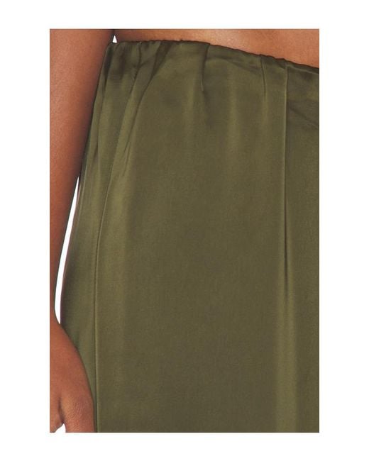 Lovers + Friends Green Alette Satin Pants