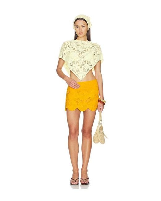 Simon Miller Yellow Beep Beep Mini Skirt