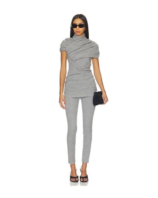 Balmain Gray Zipped Legging