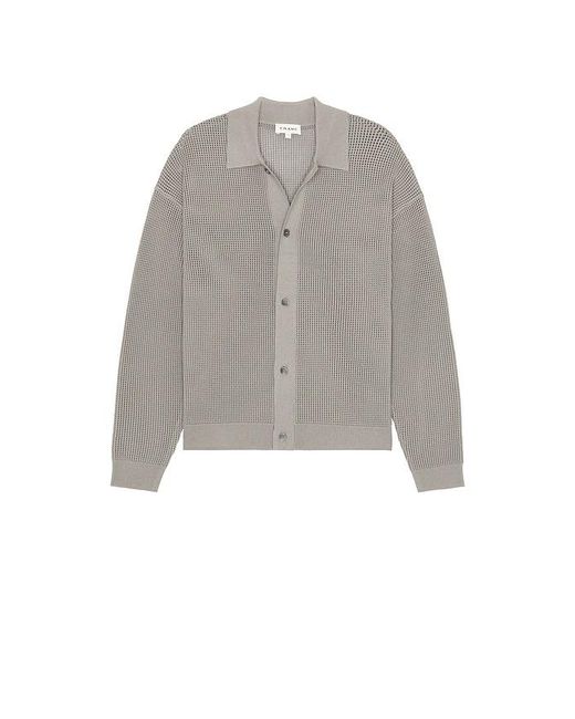 FRAME Gray Open Knit Cardigan for men