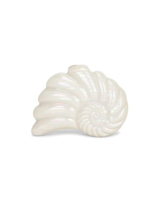 Olga Berg White Ava Pearl Shell Clutch