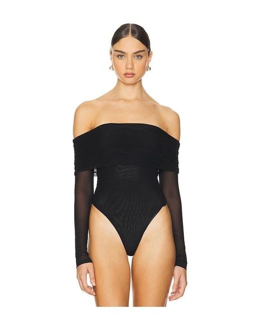 MAJORELLE Black Trey Bodysuit