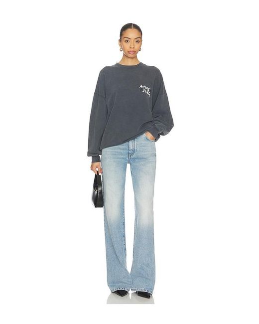 Anine Bing Blue Miles Sweatshirt Empowerment