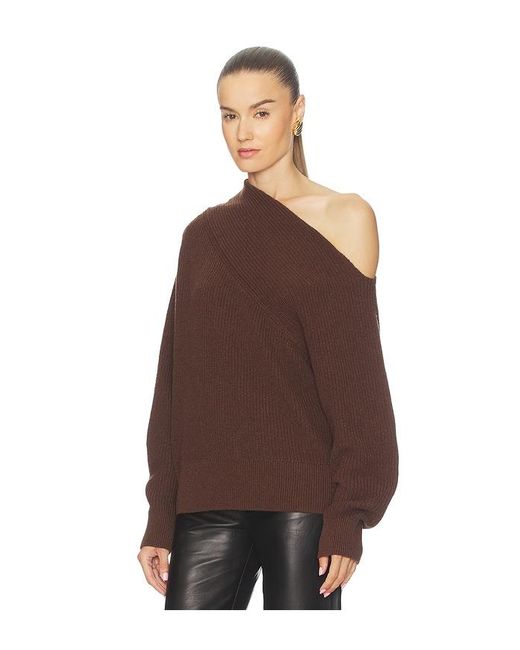 Brochu Walker Brown Hart Off Shoulder Pullover