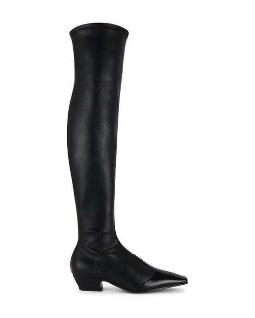 Lola Cruz Black Over The Knee Boot