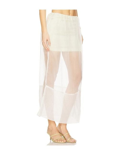 SWF Pencil Sheer Maxi Skirt & Satin Mini in White Lyst — free download