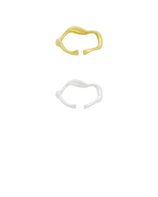 Casa Clara Multicolor Hele Asymmetric Ring Duo
