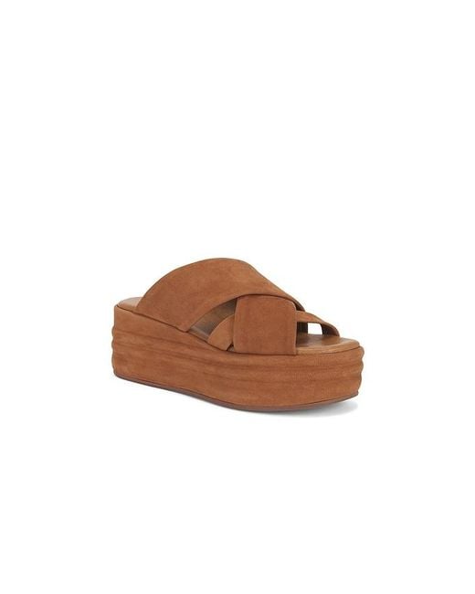 Free People Brown Wanderbay Flatform Sandal