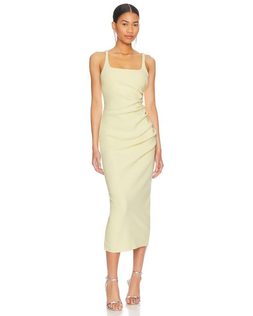 Bec & Bridge Karina Tuck Midi Dress in Yellow | Lyst