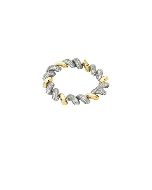 Eddie Borgo Blue Small Two Tone Pavã Torsade Bracelet