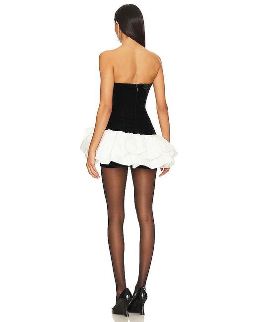 Nbd Black Ella Strapless Ruffle Dress