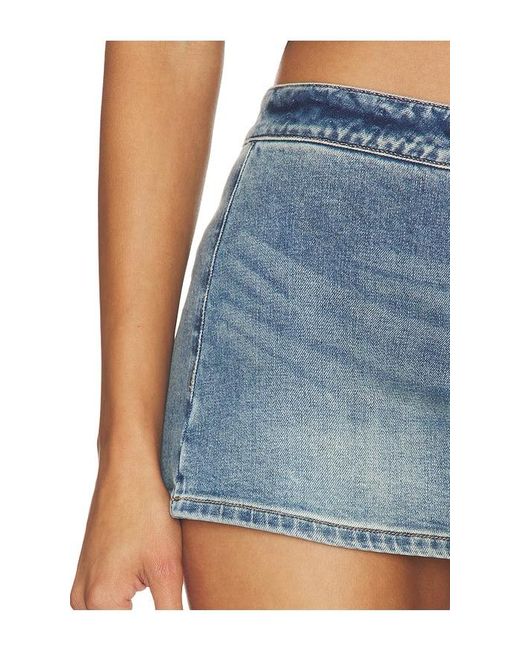 Alice + Olivia Blue Bayley Denim Skort
