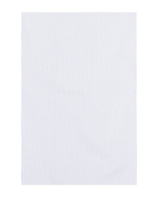 KROST White Cotton Stripe Bowling Shirt for men