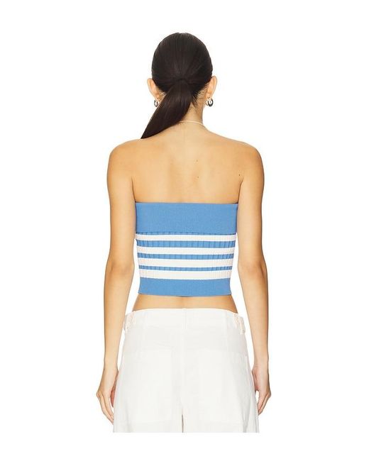 BUSTIER MARNIE en Blue Solid & Striped