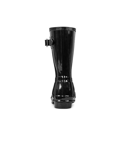 Hunter Black Original Short Gloss Boot
