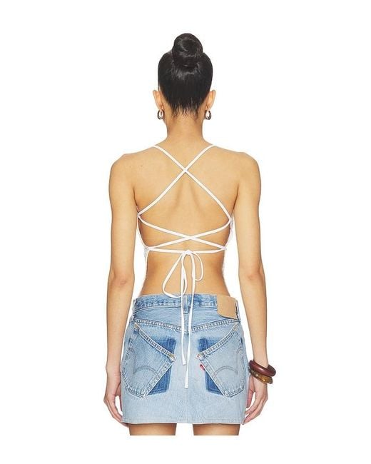 Frankie's Bikinis White X Jennie Nari Crochet Top