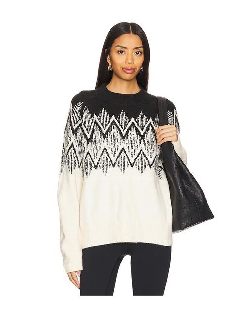 Varley Black Siren Relaxed Jacquard Sweater