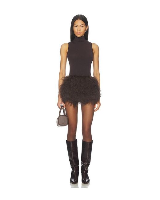 OW Collection Black Thea Mini Skirt