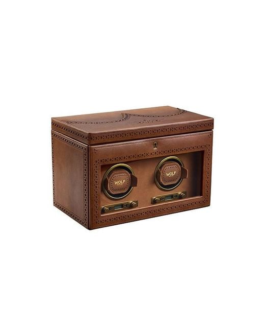 Wolf Brown Brogue Double Winder With Storage