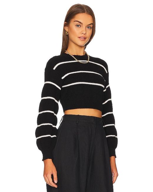 superdown Black Sophia Stripe Sweater